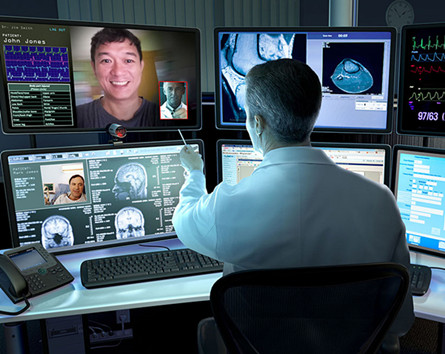 تستخدم كاميرا WINSAFE Video PTZ في التطبيب عن بعد ، والرعاية الصحية عن بعد والزيارات الطبية عبر الإنترنت