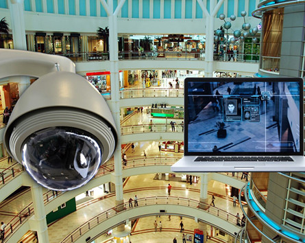 كاميرا مراقبة الأمن WINSAFE في مركز التسوق